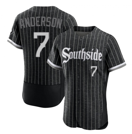 Men's Chicago White Sox #7 Tim Anderson 2021 City Connect Flex Base Stitched Jersey Men's Chicago White Sox #7 Tim Anderson 2021 City Connect Flex Base Stitched Jersey